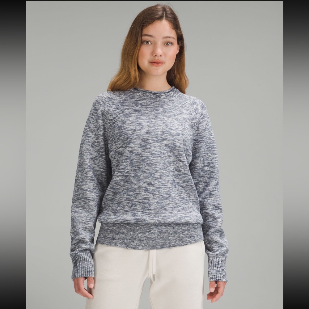 Lululemon Cozy Knit Sweater Size XXL Sold Out Night Sea/True Navy / black